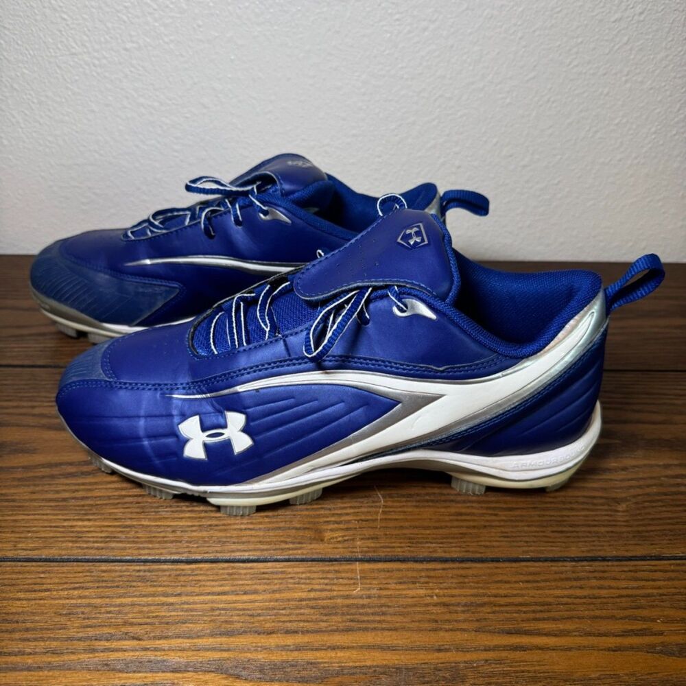 Under Armour Men's Royal Blue and White Athletic Shoes